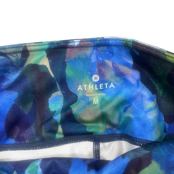 Athleta Medium Leggings Colorful Sheer Ankle Blue Pink Green‎ - Picture 3 of 8